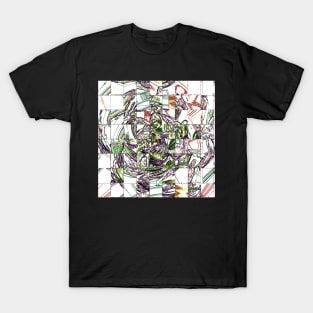 Abstract Basil Swirl Skillogram T-Shirt